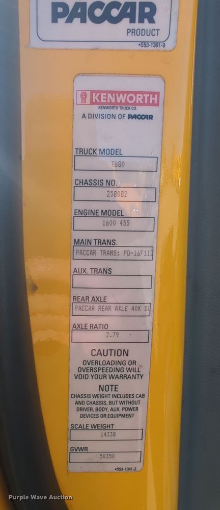 image for item OD9109 2019 Kenworth T680  semi truck