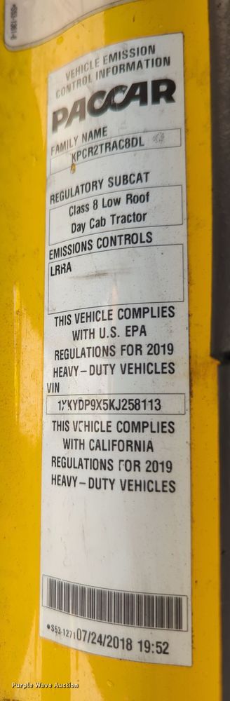 image for item OD9119 2019 Kenworth T680 semi truck