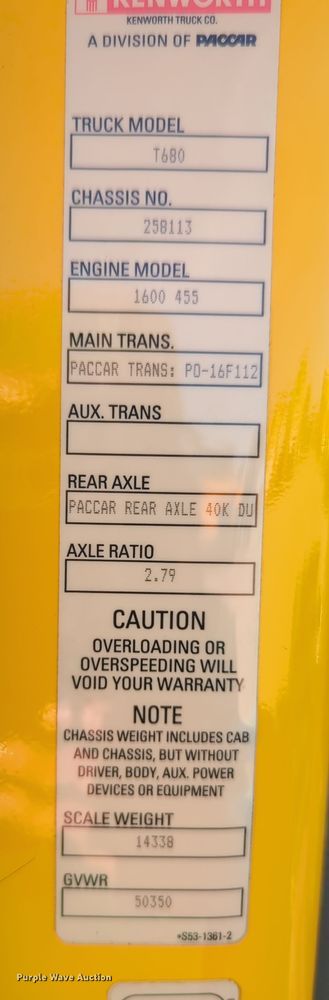 image for item OD9119 2019 Kenworth T680 semi truck