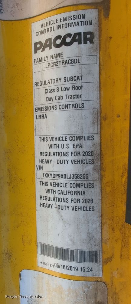 image for item OD9121 2020 Kenworth T680  semi truck