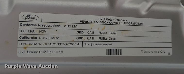 image for item DN3783 2012 Ford F250 Super Duty XL SuperCab pickup truck