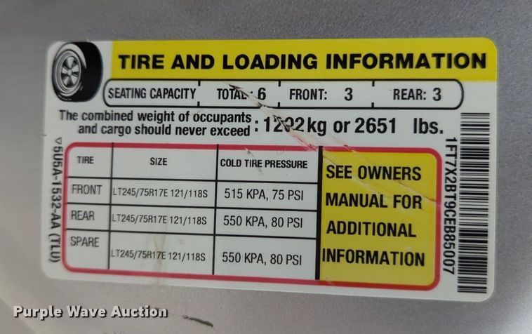 image for item DN3783 2012 Ford F250 Super Duty XL SuperCab pickup truck