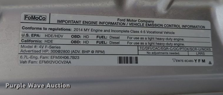 image for item DN3784 2014 Ford F550 Super Duty dump flatbed truck