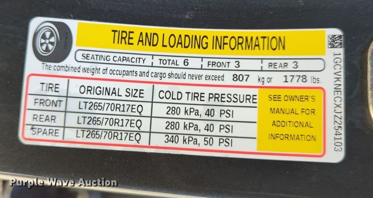 image for item DN3787 2018 Chevrolet Silverado 1500 Double Cab pickup truck