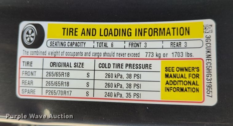 image for item DN3790 2017 Chevrolet Silverado 1500 Crew Cab pickup truck