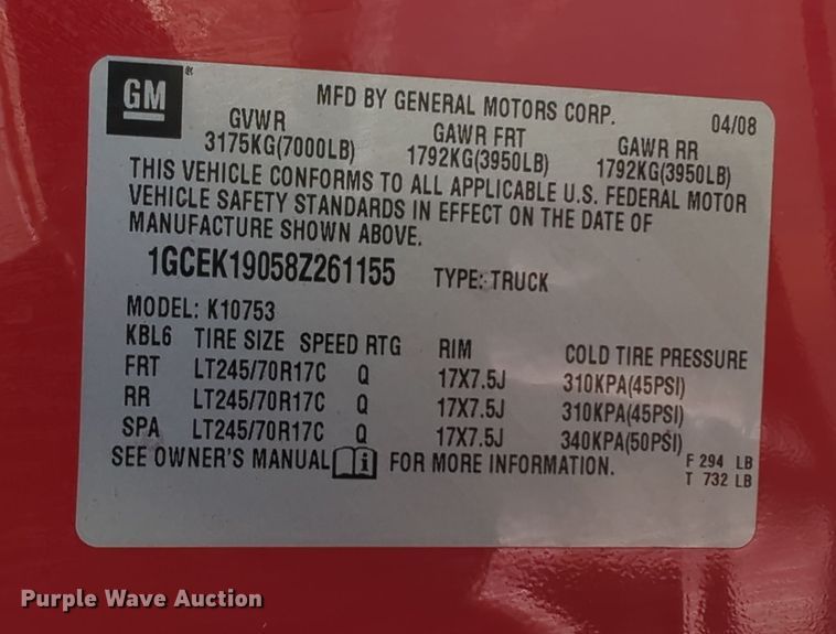 image for item DN3793 2008 Chevrolet Silverado 1500 Ext. Cab pickup truck