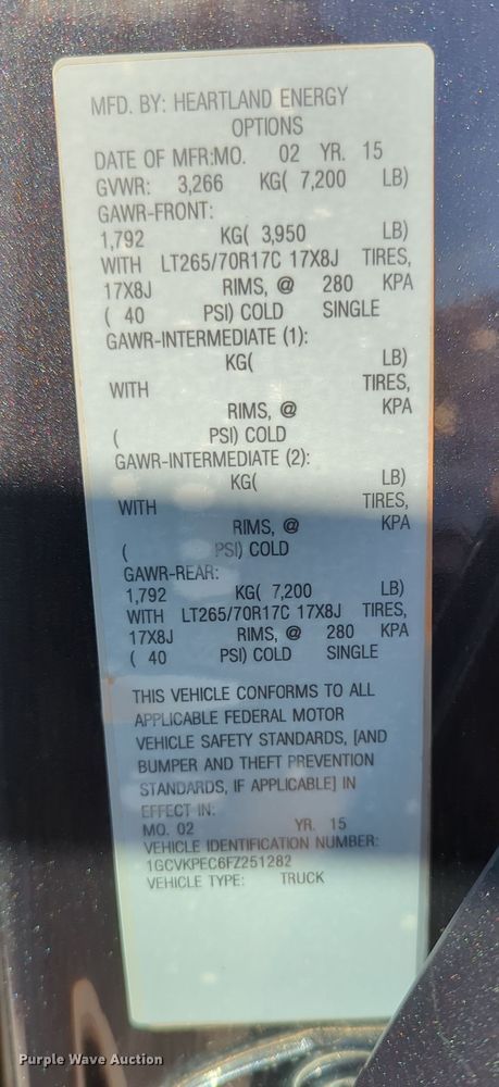 image for item DN3796 2015 Chevrolet Silverado 1500 Double Cab pickup truck