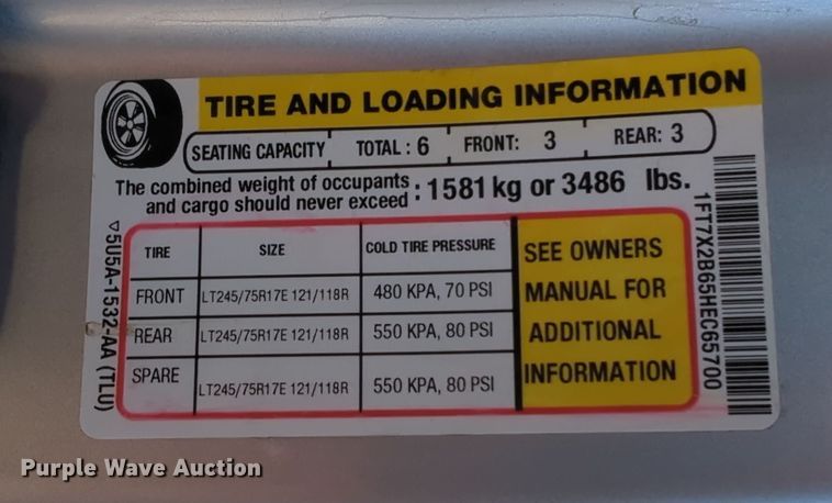 image for item DN3798 2017 Ford F250 Super Duty XL SuperCab pickup truck