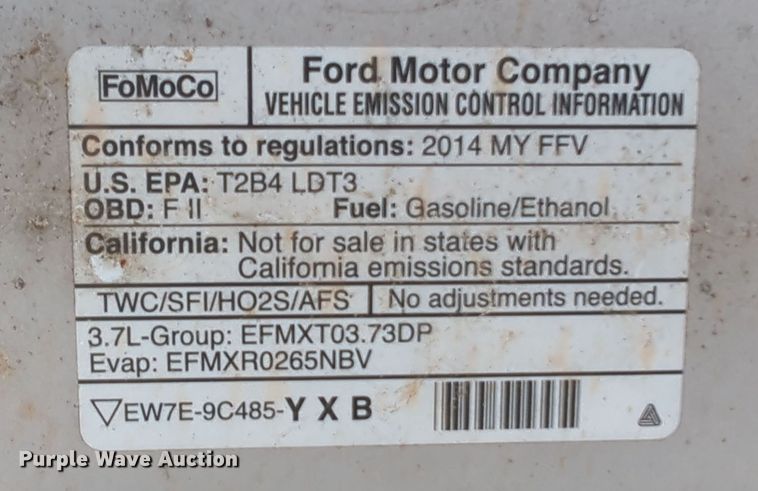 image for item DN3802 2014 Ford F150 XL SuperCab pickup truck