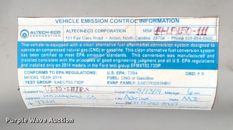 image for item DN3802 2014 Ford F150 XL SuperCab pickup truck