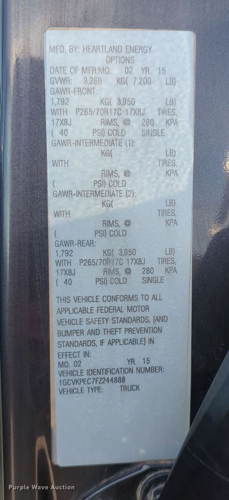 image for item DN3810 2015 Chevrolet Silverado 1500 Double Cab pickup truck