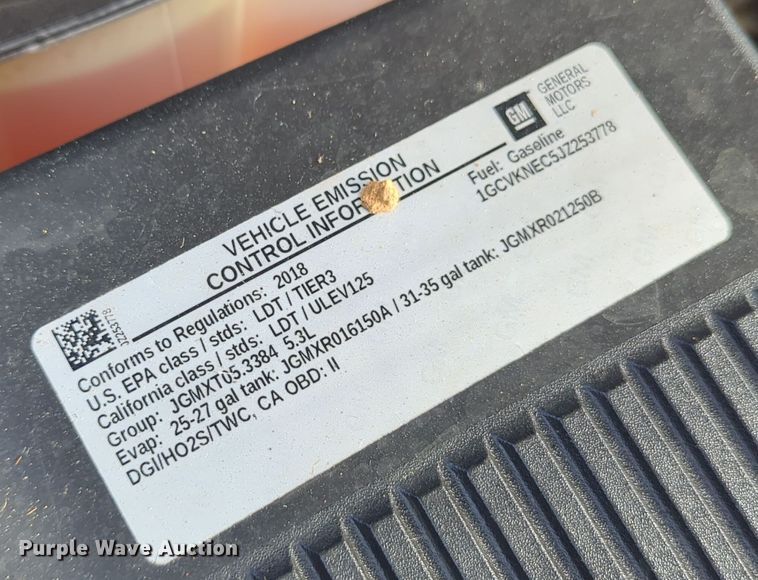 image for item DN3815 2018 Chevrolet Silverado 1500 Double Cab pickup truck