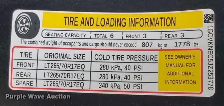 image for item DN3815 2018 Chevrolet Silverado 1500 Double Cab pickup truck