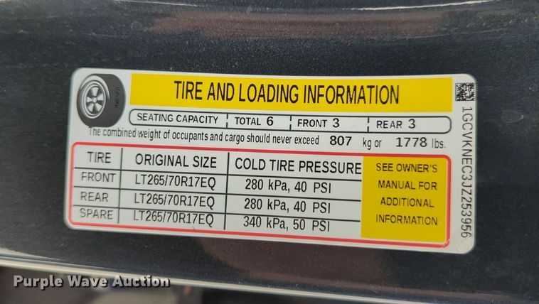 image for item DN3816 2018 Chevrolet Silverado 1500 Double Cab pickup truck