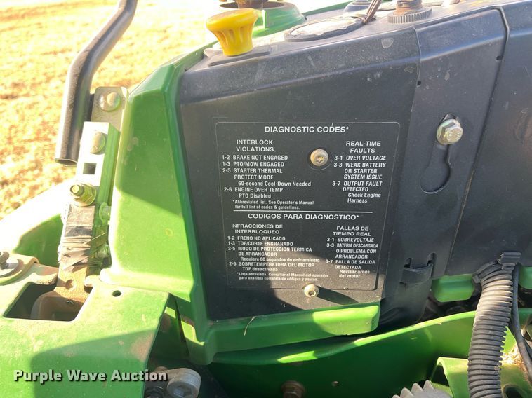 image for item EI0557 John Deere Z830A ZTR lawn mower