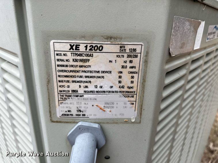 image for item GE9463 Trane XE1200  air conditioner
