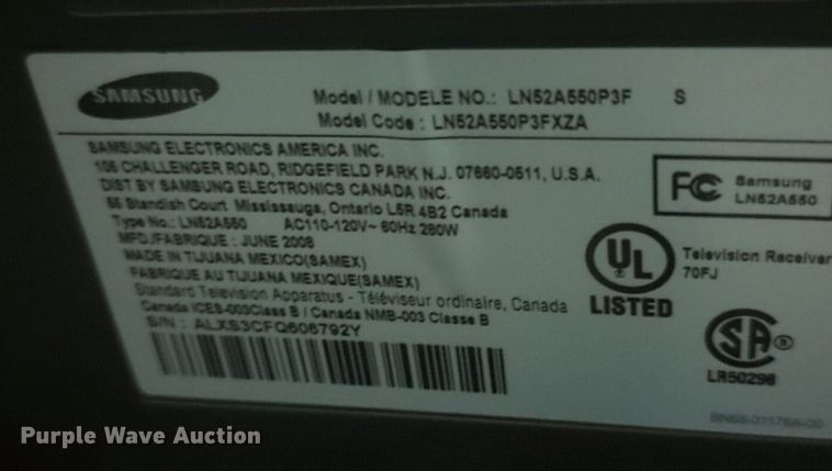 image for item OD9159 Samsung  52" TV