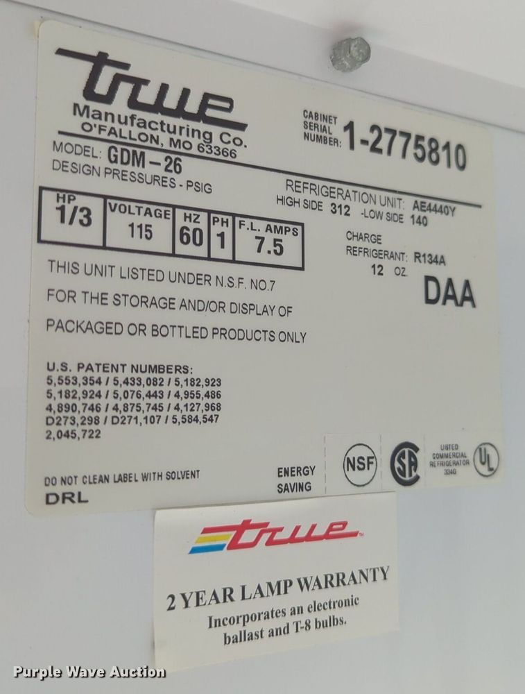 image for item OD9160 True GDM-26  cooler