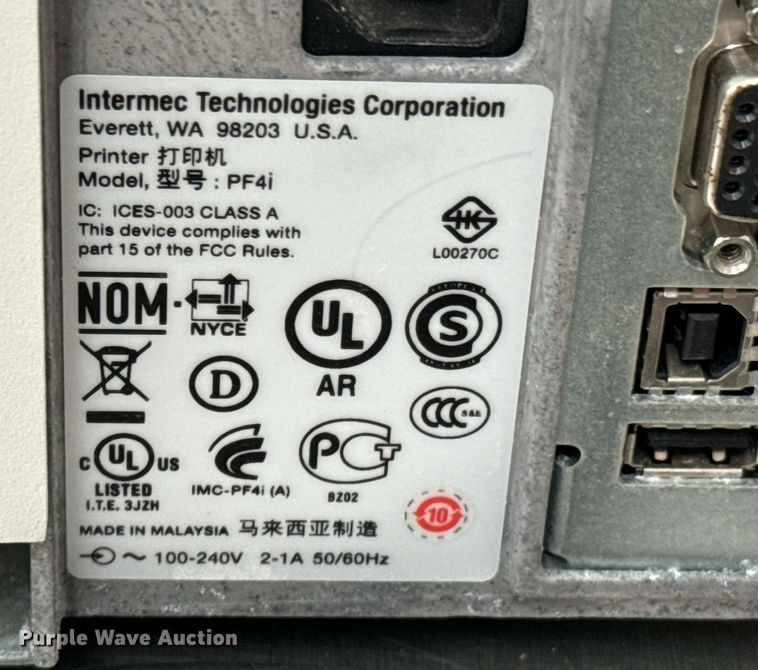 image for item OD9925 Intermec PF4i  barcode printer