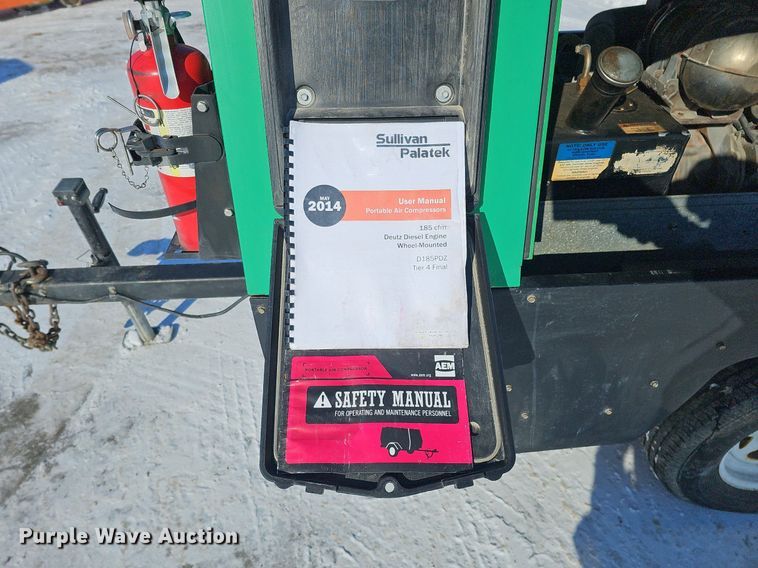 image for item DK0500 2014 Sullivan Palatek D185PDZSB  air compressor