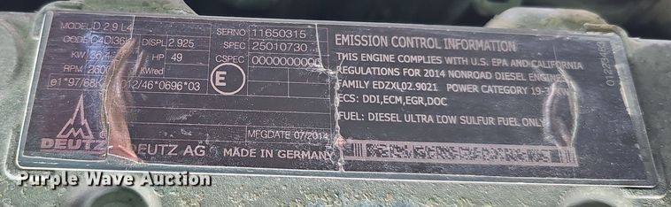 image for item DK0500 2014 Sullivan Palatek D185PDZSB  air compressor