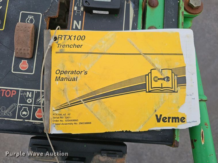 image for item DK0504 2013 Vermeer RTX100 trencher