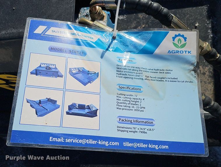 image for item IO9805 2023 Mower King SSRC  skid steer rotary mower