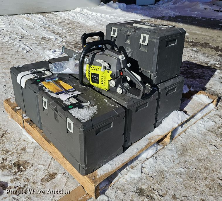 image for item IO9815 (8) Ryobi RY3716 chainsaws