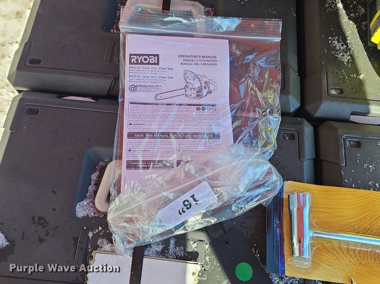 image for item IO9815 (8) Ryobi RY3716 chainsaws