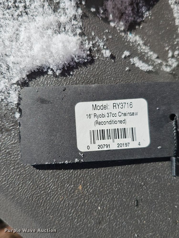 image for item IO9815 (8) Ryobi RY3716 chainsaws