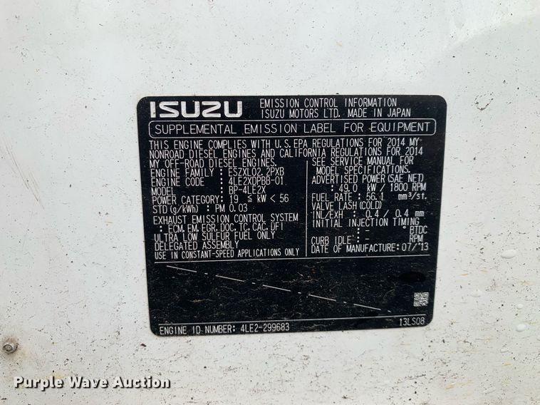 image for item KX9785 2013 Multiquip Whisperwatt DH-04801  generator