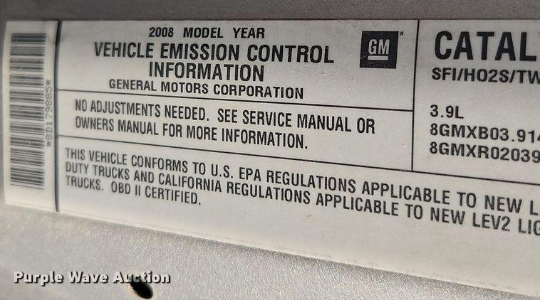 image for item LB9711 2008 Chevrolet Uplander LT  van