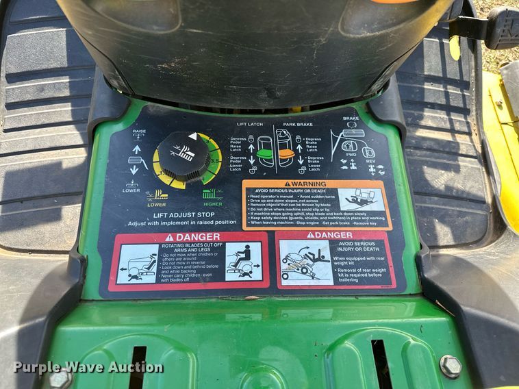 image for item LK9699 John Deere SST18  lawn mower