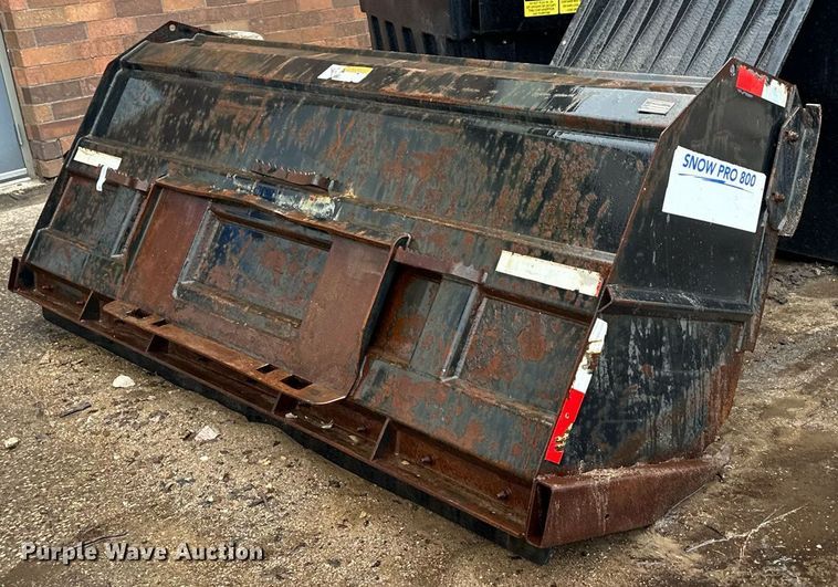 image for item LO9457 Precision Manufacturing  Snow Pro 800 skid steer snow pusher