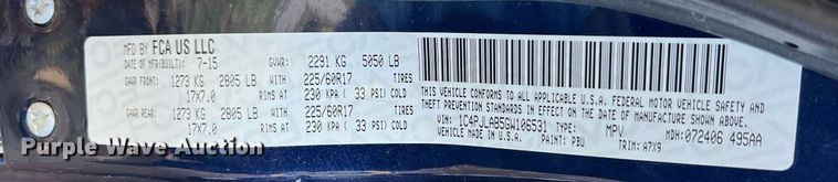 image for item NI9085 2016 Jeep Cherokee Sport  SUV