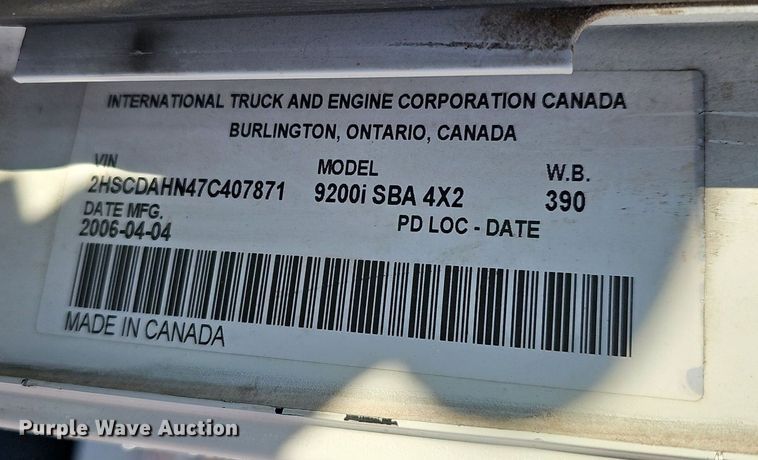image for item NP9301 2007 International 9200i SBA utility / service truck