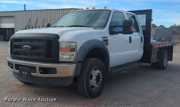 image for item OD9137 2008 Ford F450 Super Duty  Crew Cab flatbed truck