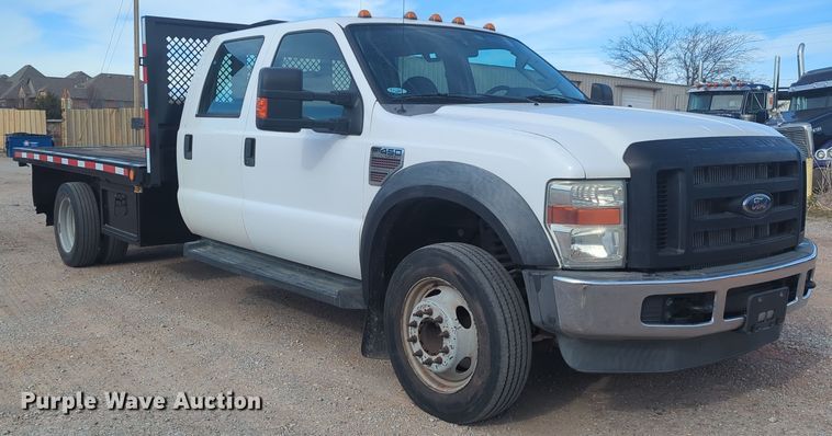 image for item OD9137 2008 Ford F450 Super Duty  Crew Cab flatbed truck