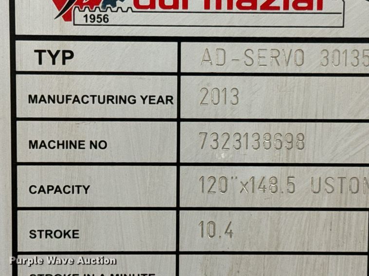 image for item OD9858 2013 Durma Ad-Servo 30135  press brake