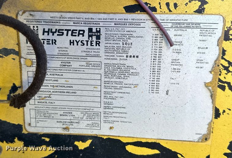 image for item OF9146 Hyster H155XL  forklift