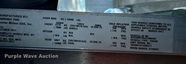 image for item OI9501 2018 Freightliner MT45 refrigerated delivery van