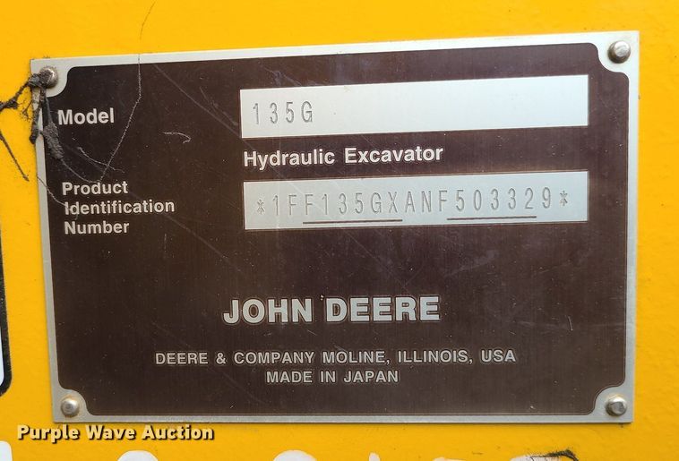 image for item DN8267 2022 John Deere 135G  excavator