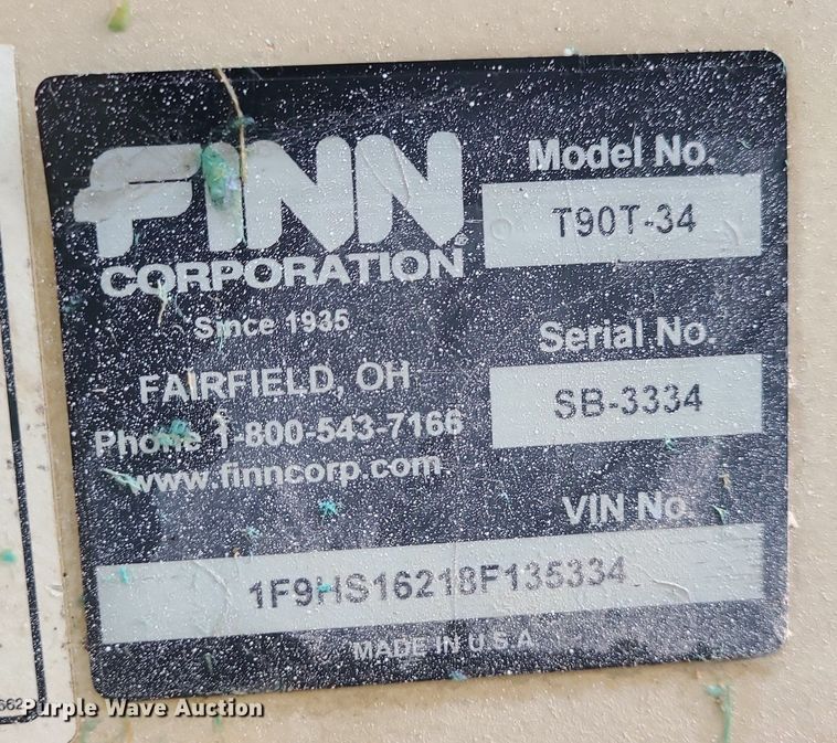 image for item DN8296 2008 Finn T90T-34 hydroseeder