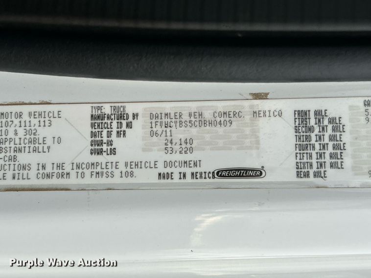 image for item KH9644 2012 Freightliner  M2 Business Class  bucket truck