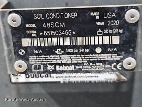 image for item LB9702 2020 Bobcat 48SCM  skid steer soil conditioner