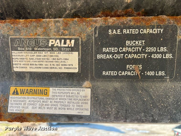 image for item LD9866 2000 Willmar Wrangler 4500  wheel loader
