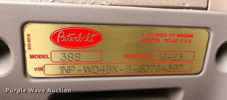 image for item LJ9448 2008 Peterbilt 388  semi truck