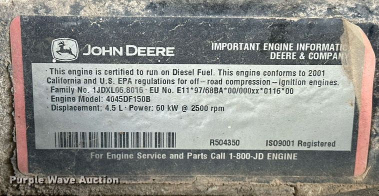 image for item LK9723 2001 Atlas XAS 96  air compressor