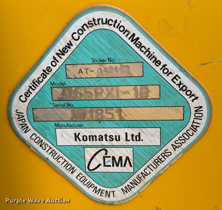 image for item NI9709 2019 Komatsu D65PXI-18  dozer