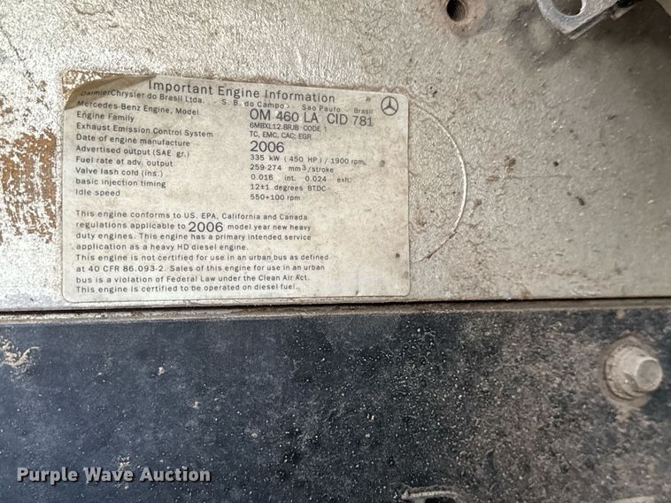 image for item NI9712 2007 Sterling L9500  roll-off container truck